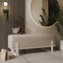 Aria Contemporary Velvet Bench  Luxurious Seating with a Glamorous Gold Base Image 6