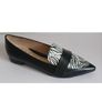 EMIS Womens Leather Pointed Toe Loafers Black White Zebra Print UK 4.5 New  CAN POST Image 3