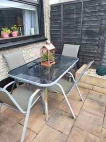 outdoor chairs and table
