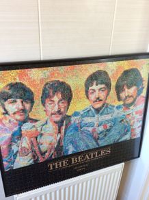 The Beatles. Professionally Framed 1000 Piece Mosaic Jigsaw Puzzler Of The Fab Four.