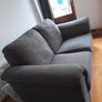 2 seater grey fabric sofa Image 3
