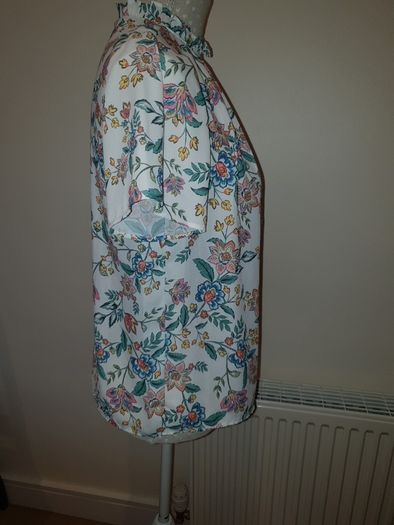 Ladies floral shortsleeve blouse uk 10 bnwot