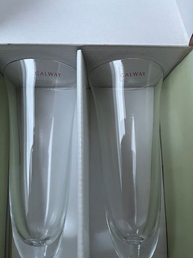 2 Galway Crystal Champagne Flutes