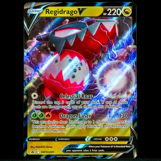 Regidrago V SWSH281 Half Art Rare Holo SWSH Black Star Promo Pokemon Card