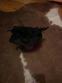 hair piece black / new fascinator