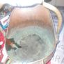 Beautiful Antique Brass, Copper and Porcelain Coal Scuttle Image 8