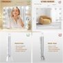 Hollywood Vanity Cosmetic Mirror For Makeup with Lights, Type-C and USB Output Port, 15 Bulbs 3 Lighting Modes Tabletop and Wall Mounted Image 6