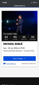 Micheal Buble Limerick X 4