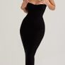 Lucia Black Strapless Corset Maxi Dress Image 5