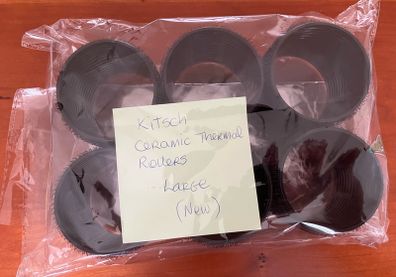 6 Ceramic Thermal Rollers by Kitsch Size L