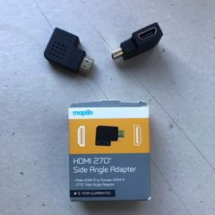 HDMI Horizontal 270 Degree Right Angled Adapter Socket to Plug