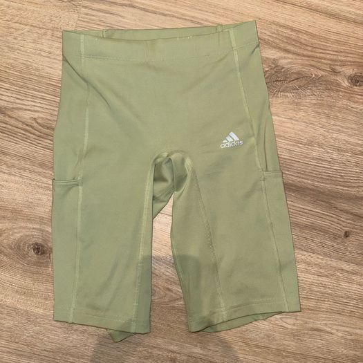 Adidas ocean plastic khaki cycling shorts XS/S