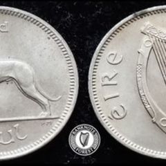 [#454] - Ireland 1968 | Irish 6p | Six Pence | Wolfhound | KM.13a | AU