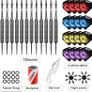FREE DELIVERY | Steel tip Darts Set Aluminium shafts+Sharpener+Tool+Protectors+16 Flights,For 4 Beginners Image 2