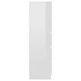 Drawer Sideboard High Gloss White 60x35x121 cm Chipboard Image 4