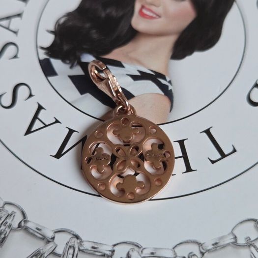 Thomas Sabo Sterling Silver,Rose Tone Disc Charm Club
