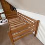 Solid Wood Single Bed Frame with IKEA mattress Image 2