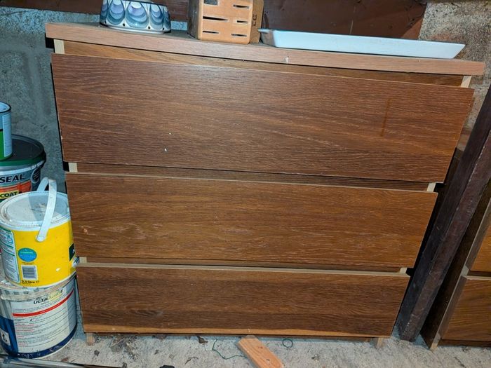 Chest of drawers and bedside locker