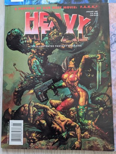 Lot of 4 Heavy Metal Magazines Comics 1996/1997