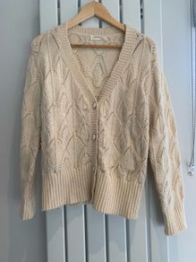 Anthropologie cream knit cardigan (U.K. 12)