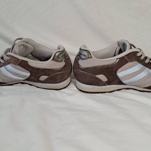 skechers athletic trainers size 5.5 eu 38.5 brown suade in excellent condition