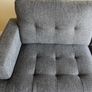 Grey Fabric 3 Seater Sofa Image 5