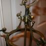 Antique Louis XVI Style Gilt Brass Lantern H-18" Image 5