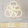 Modern LED Ceiling Light dimmable Remote Control 9 Ring Ceiling Light 120W 10800LM, Ceiling Light for Living Room, Bedroom, Kitchen, Corridor, Balcony, Dining Room, White, 2800-7000K Image 2