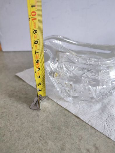 Vintage Bohemia Hand Cut Lead Crystal 24% Au Plomb Czechoslovakia  Cream or milk jug
