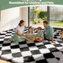 160x230cm Black and White Large Shaggy Rug Ultra Soft Fluffy Area Rug, Non Shedding with Anti Slip Backing, for Bedroom, Kids Nursery Room Image 3