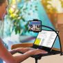 Projector Stand, Foldable Laptop Tripod, Multifunctional DJ Racks/Projector Stand, Adjustable Height 17.5 to 48 Inch with Gooseneck Phone Holder, Perfect for Office, Home, Outdoor Movies (FREE POSTAGE) Image 7
