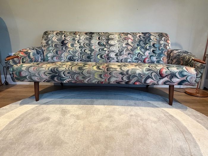 1950's  Vintage Danish Sofa re-upholstered