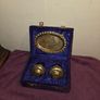Vintage Cloisonne Brass Salt and Pepper Set Image 6