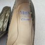Gold leather court shoes size 6.5 EU 39 Image 2