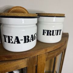 Enamel vintage containers