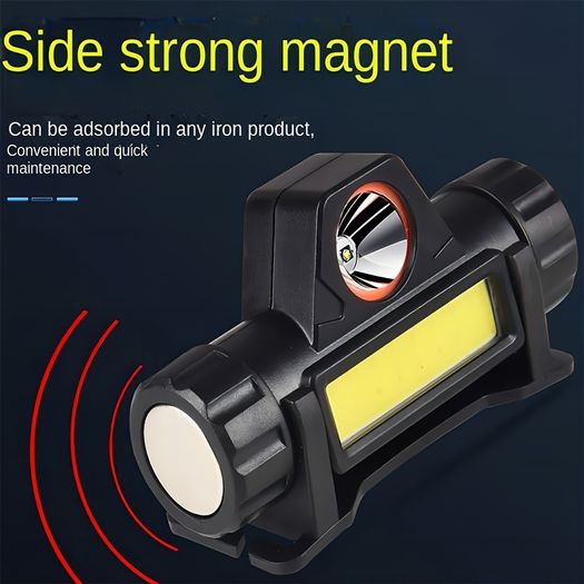 USB Charging LED Headlight - Near & Far COB Light, Multifunctional for Outdoor Fishing & Emergency, Free inspection