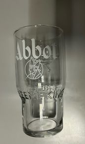 Abbot greene king Pint beer glass