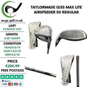 Taylormade Qi35 Max Lite #3 Wood 15.5 Degree / Airspeeder 50 Regular