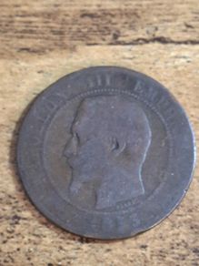 France 1853 BB, 10 Centimes Coin - free standard postage