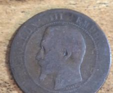 France 1853 BB, 10 Centimes Coin - free standard postage