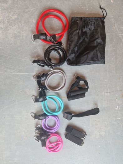 Adjustable Weight Bench, Weights and Resistance Bands