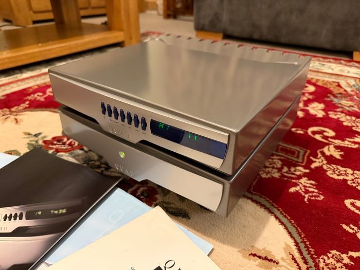 QUAD 99 Stereo Amplifier And Preamp Set - Phono MC/MM Input - Manuals & QuadLink Cable- Free Postage