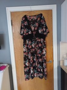 Shein Sheer Pattern  Kimono/Beechwear/Coat  S 3XL  -18.
