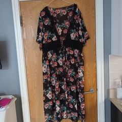 Shein Sheer Pattern  Kimono/Beechwear/Coat  S 3XL  -18.