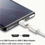10pcs USB C to A Adapter, USB Male to Type C Female OTG Converter Charger Cable Connector for Charging Data Transfer, Micro USB to USB C Kit for Android Phone Laptop Car Image 6