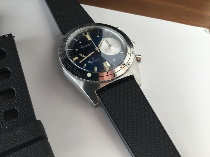 Aquastar Deepstar Chronograph BOXED MINT  40.5mm PX CONSIDERED