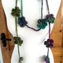 crochet flower scarf lariat Image 3