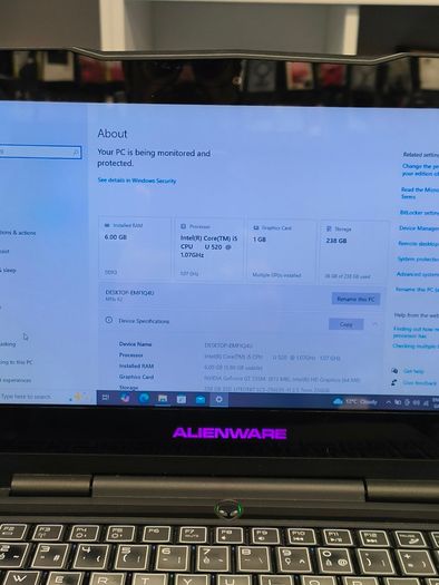 Alienware M11x (p06t) 12", I5 U520 6gb Ram 256gb Ssd, Windows 10 Pro, Nvidia Geforce Gt335m
