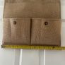 Rustic Burlap Wall Organizer Vintage Style Hanging Storage with Wooden Accents Image 4
