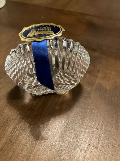 Tipperary Crystal vintage unused desk clock
